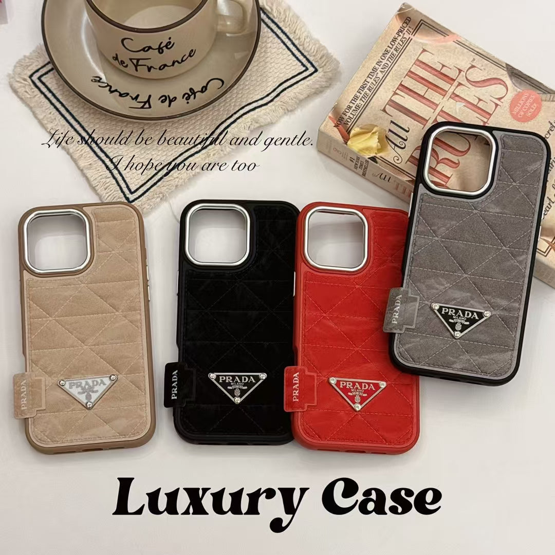 Elegant Prada Apple iPhone 16 Case