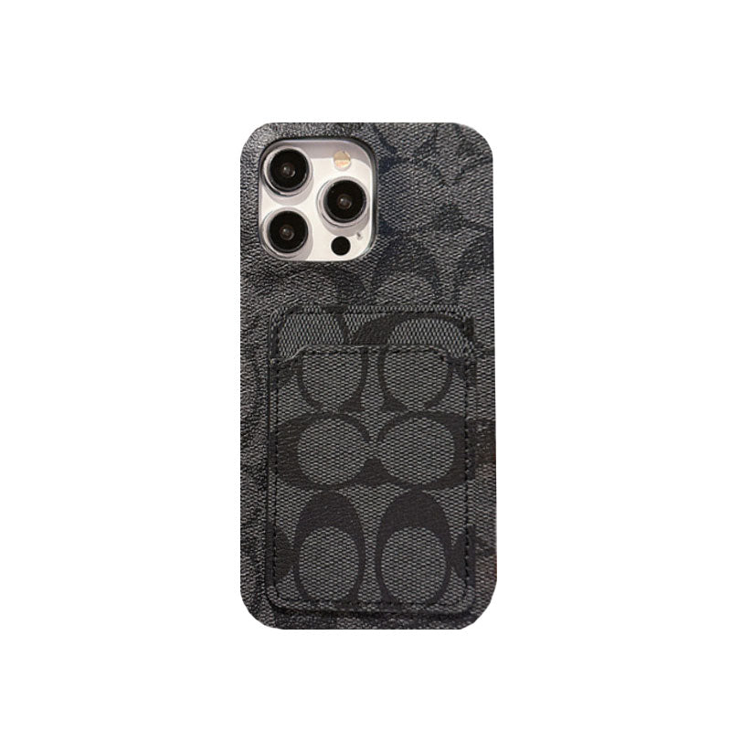 Designer Classic Coach iPhone Case With Card Holder White Inspired