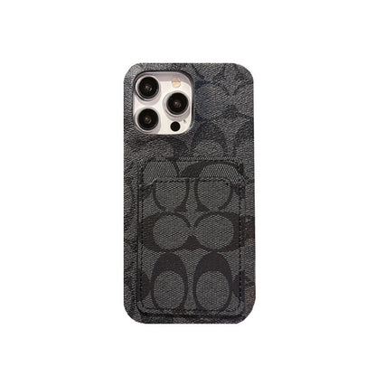 Designer Classic Coach iPhone Case With Card Holder White Inspired