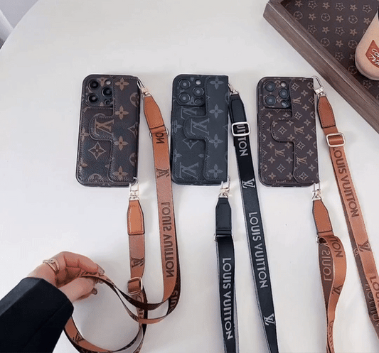 Luxury LV Card Holder Crossbody iPhone Case