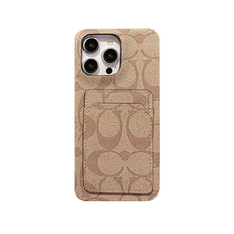 Designer Classic Coach iPhone Case With Card Holder White Inspired