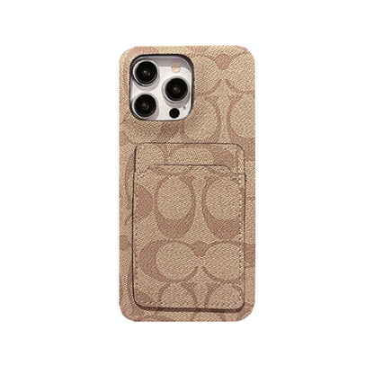 Designer Classic Coach iPhone Case With Card Holder White Inspired