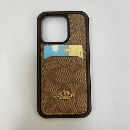 Chic Coach iPhone Case with Built-in Card Holder