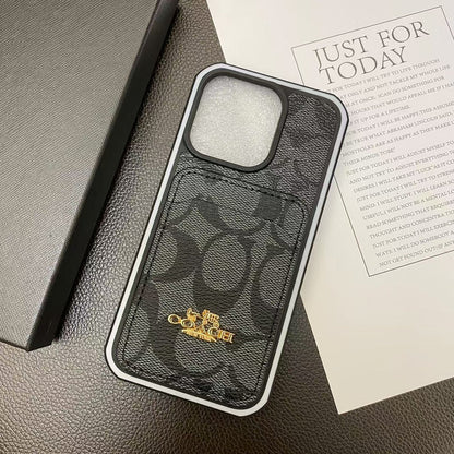 Chic Coach iPhone Case with Built-in Card Holder