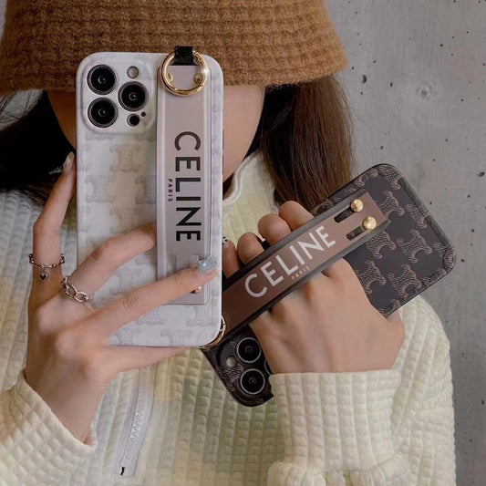 Designer Celine iPhone Case With Hand Strap
