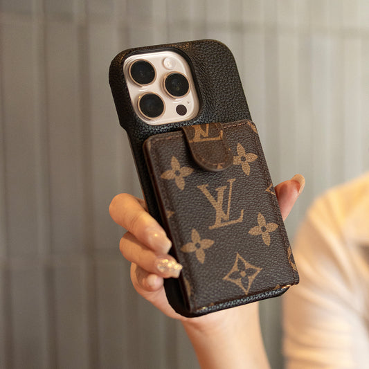 Designer 2025new arrivalAdvanced leather iPhone Case With Card Wallet And Strap Inspired