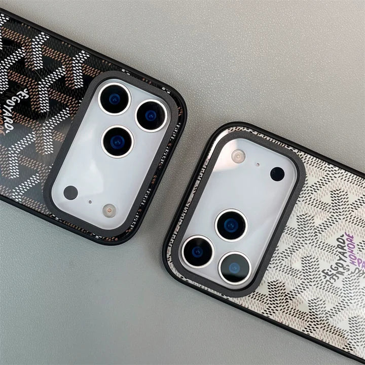 Premium Goyard Shockproof Cover for iPhone 17/ 16 / 15 / 14