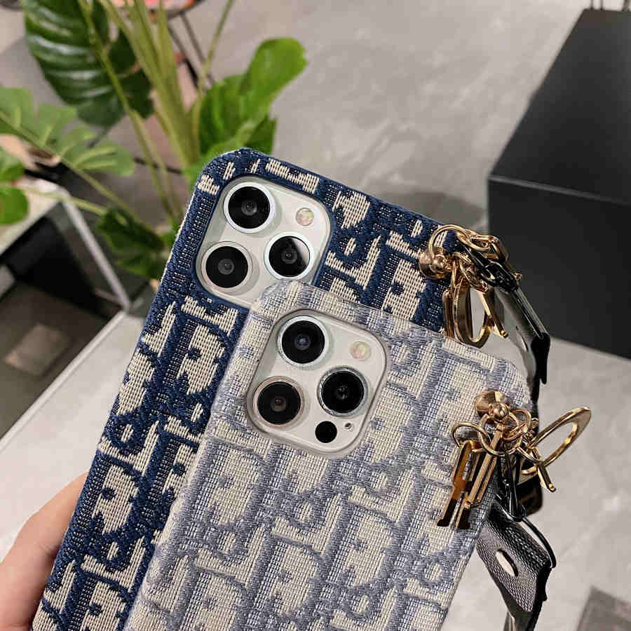 Dior Phone Case With Hand Strap – Protective Shockproof Phone Case