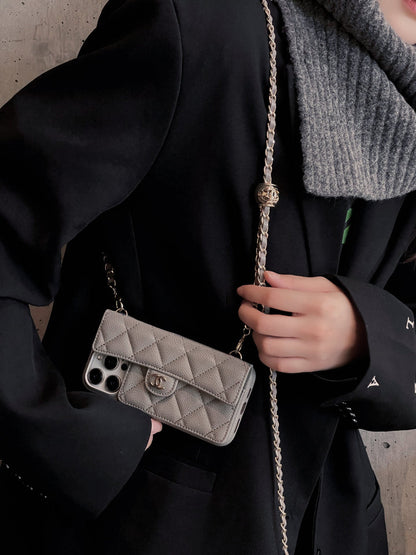 Luxury Chanel Wallet Crossbody Chain iPhone 17 Case
