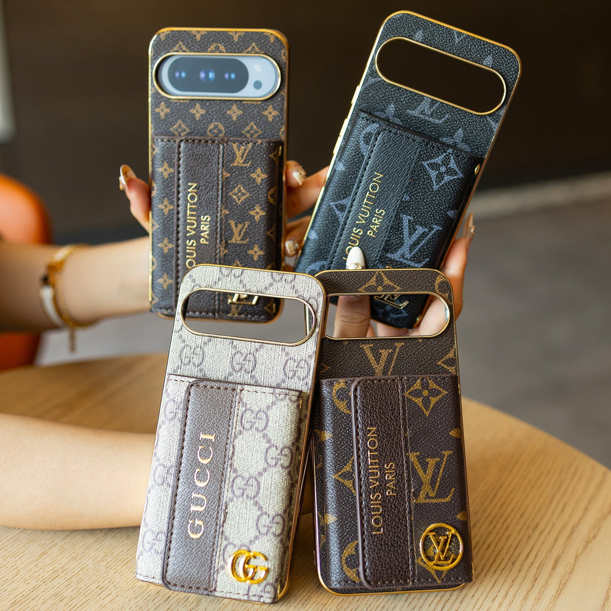 Designer Louis Vuitton Google Pixel phone case With Crossbory Strap