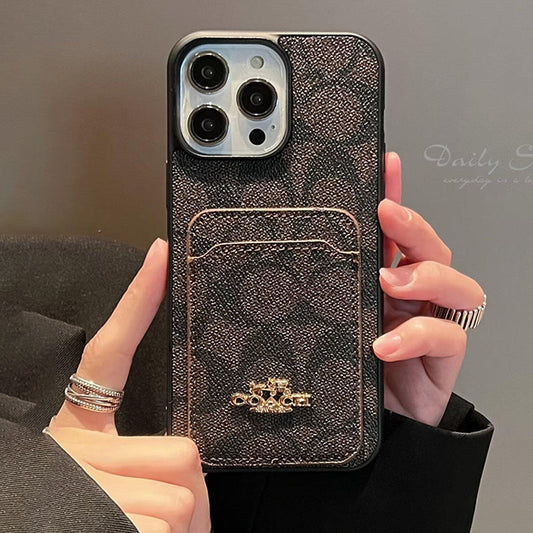 Designer Coach Leather iPhone Case Inspired