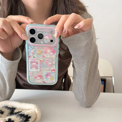 New Cute Melody Phone Case with Hanging Rope Compatible with iPhone 17 Promax 14, 15, 16 13Pro Max Protective Cover