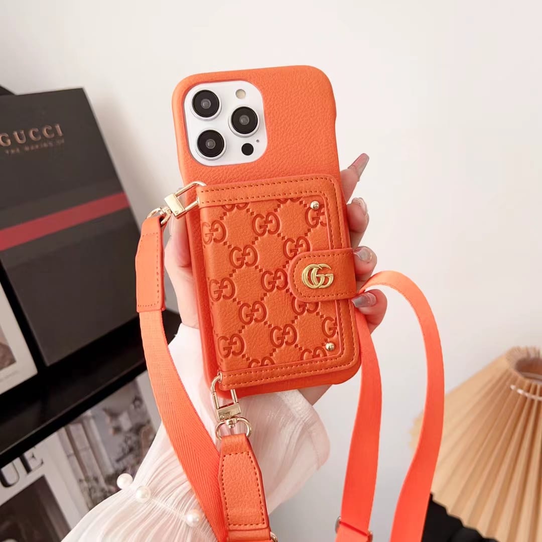 Shockproof Gucci Phone Case With a Strap Card On Back – Luxury Designer Phone Case