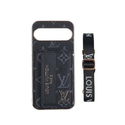 Designer Louis Vuitton Google Pixel phone case With Crossbory Strap