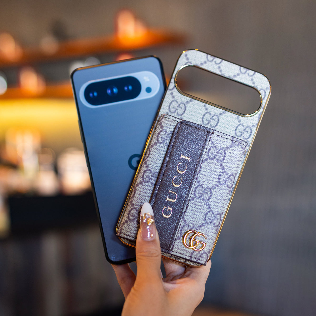 Designer Louis Vuitton Google Pixel phone case With Crossbory Strap