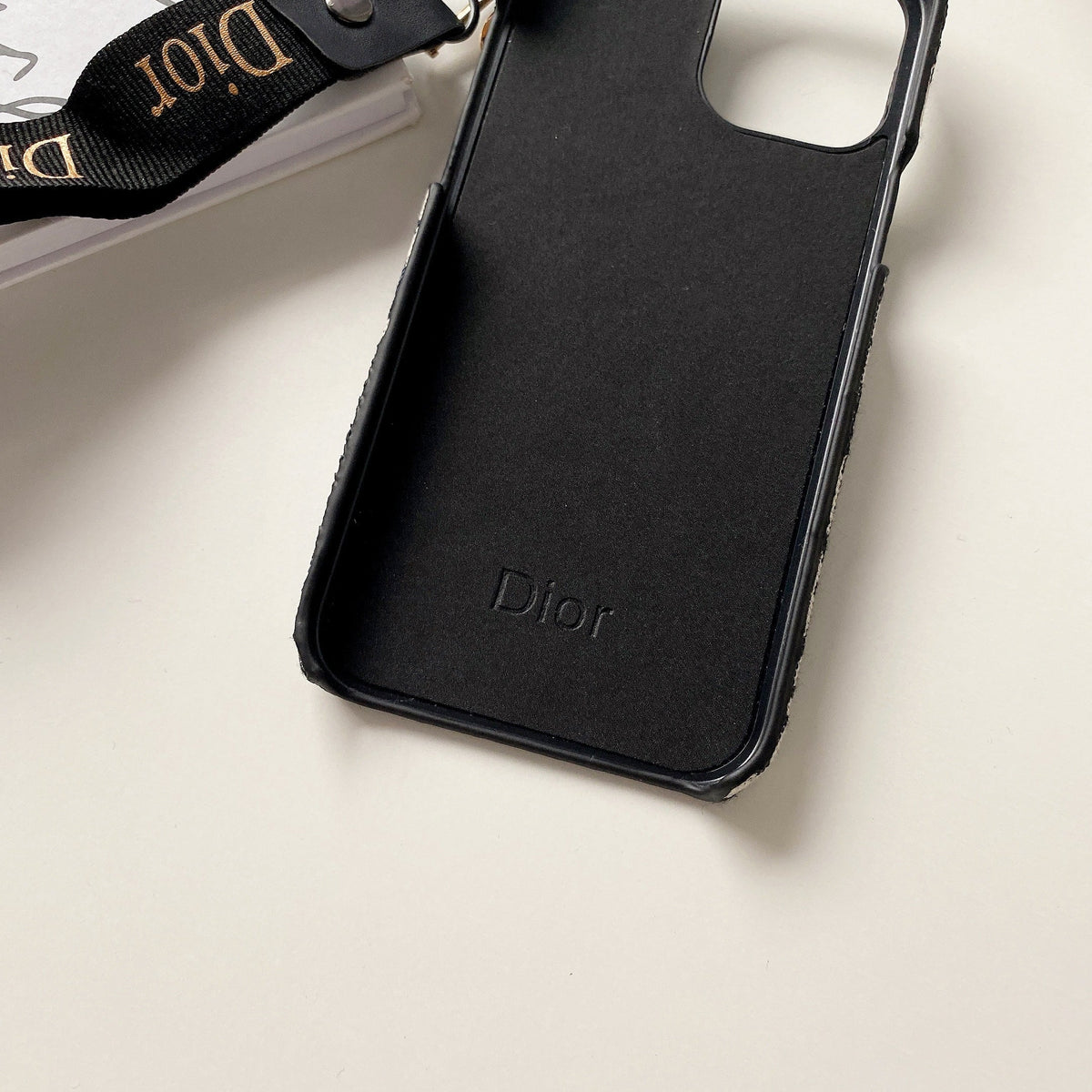 Designer Lady Dior Phone Case With Strap for iPhone 17