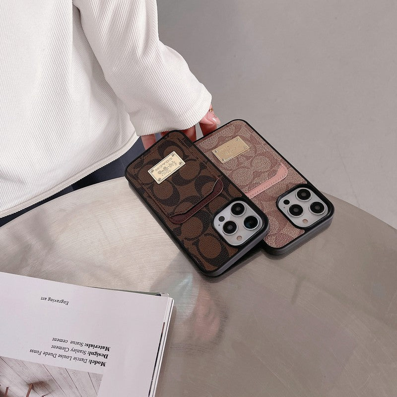 Luxury Coach Leather iPhone Case Inspired