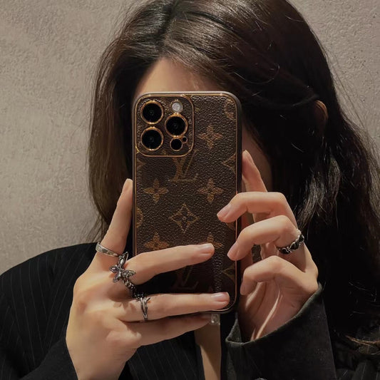 Luxury Designer Brown Louis Vuitton IPhone Case