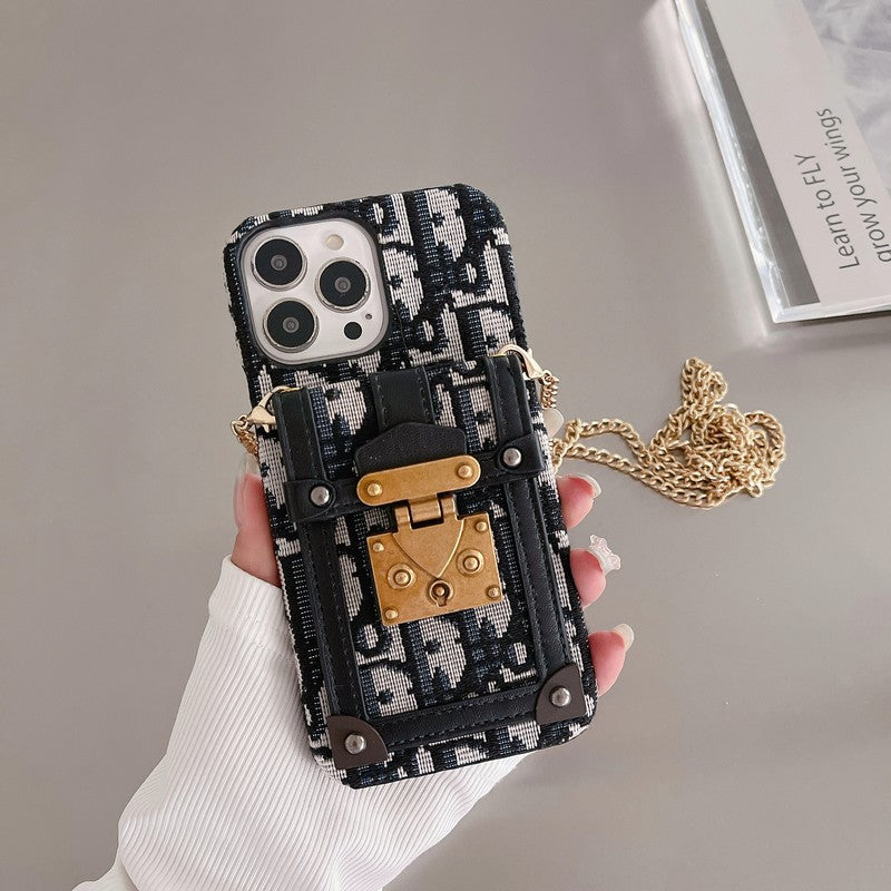 Designer Dior Card Bag Fabric iPhone Case