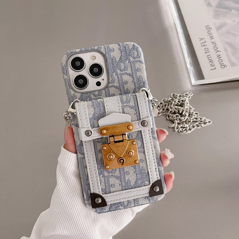 Designer Dior Card Bag Fabric iPhone Case