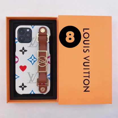 Luxury Designer Louis Vuitton Phone Case With Hand Strap LV – MagSafe Premium Phone Case