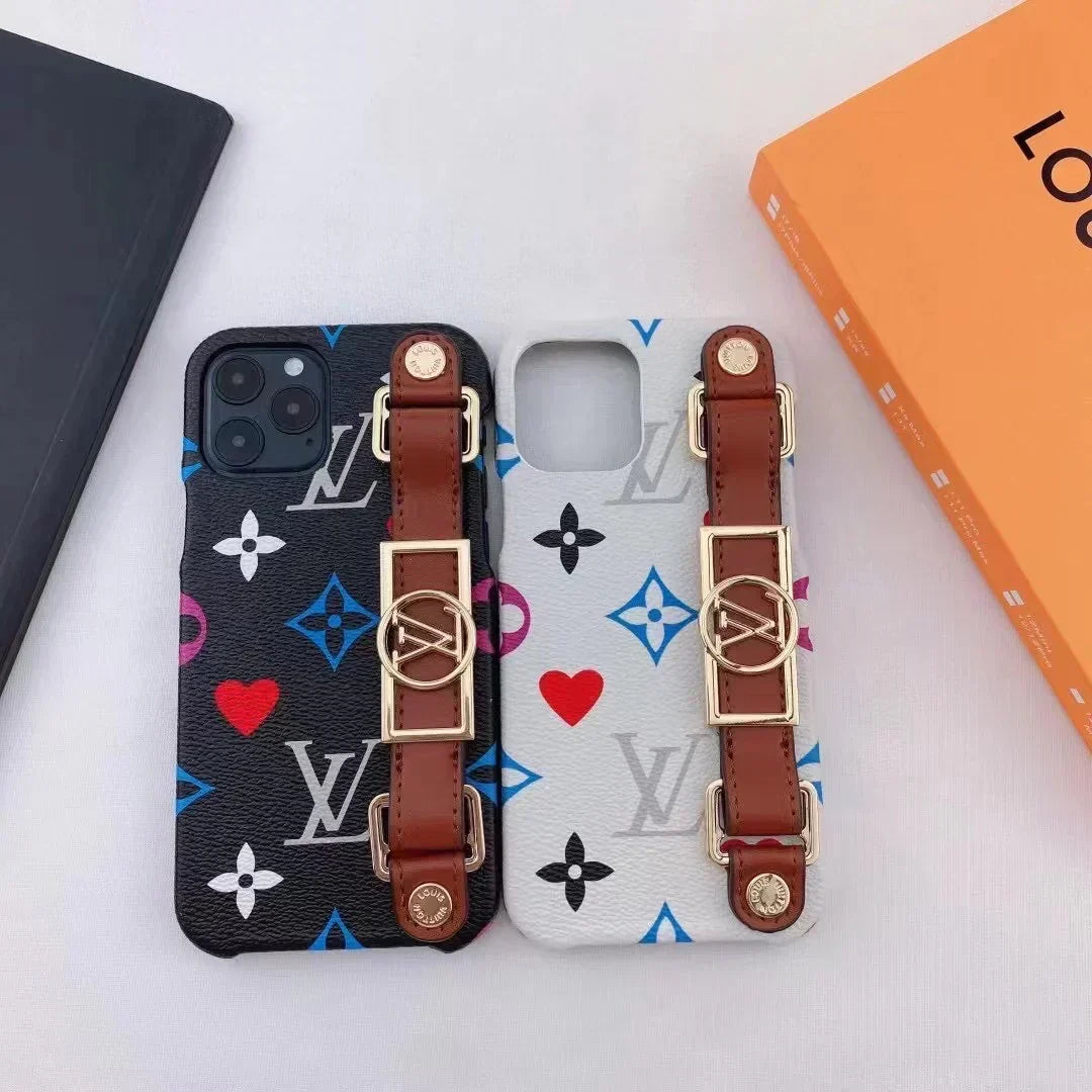 Luxury Designer Louis Vuitton Phone Case With Hand Strap LV – MagSafe Premium Phone Case