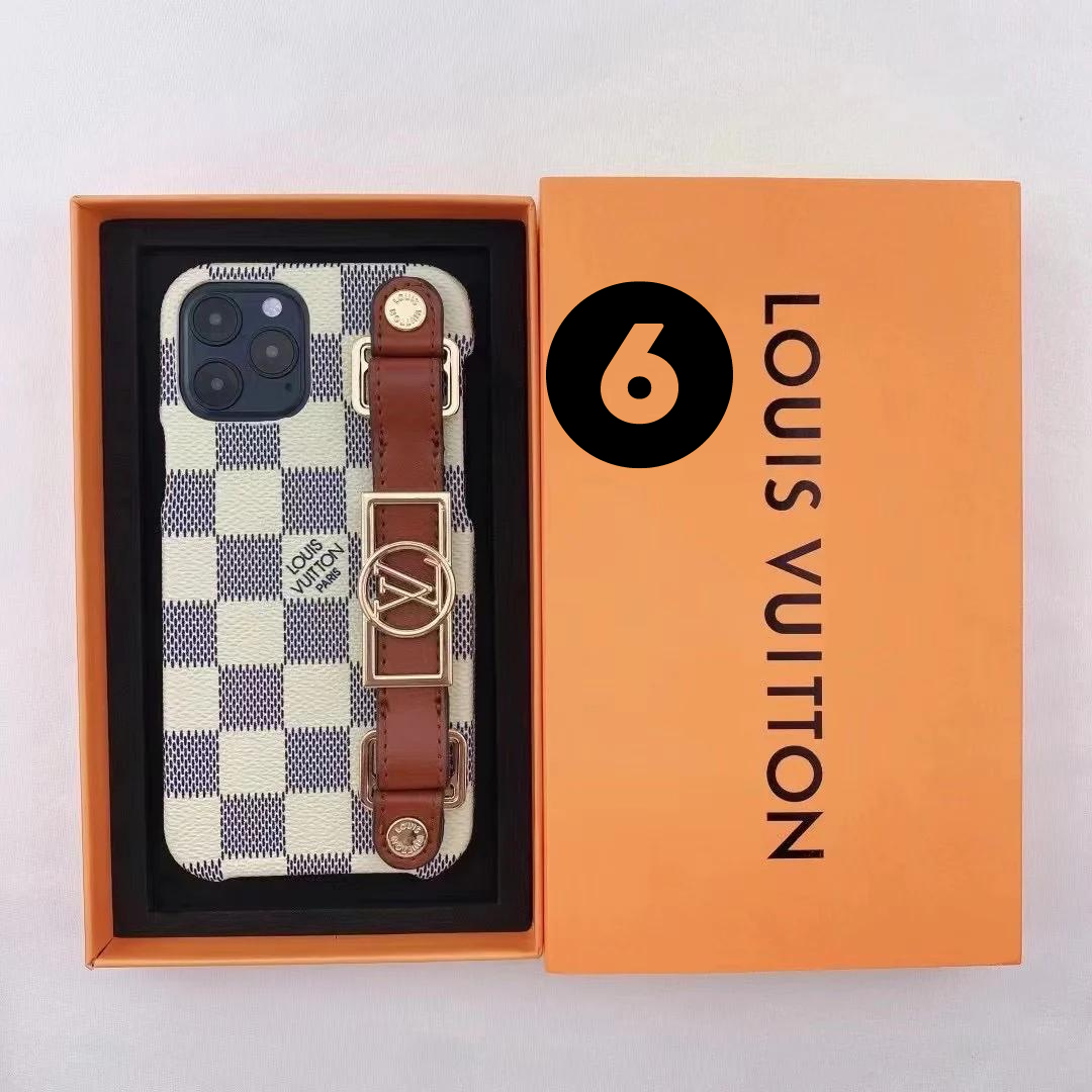 Luxury Designer Louis Vuitton Phone Case With Hand Strap LV – MagSafe Premium Phone Case