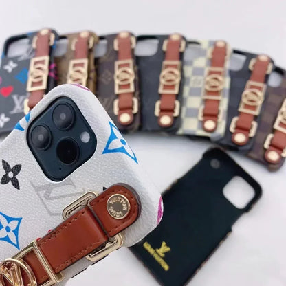 Luxury Designer Louis Vuitton Phone Case With Hand Strap LV – MagSafe Premium Phone Case