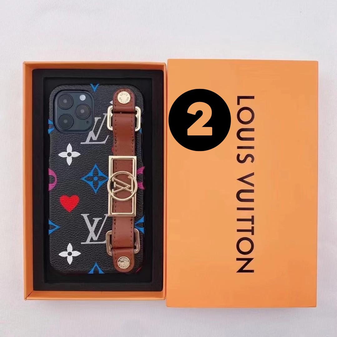 Luxury Designer Louis Vuitton Phone Case With Hand Strap LV – MagSafe Premium Phone Case