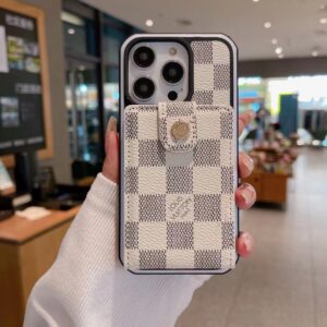 Louis Vuitton iPhone 14 case – luxury designer premium LV monogram designer phone cover with card holder