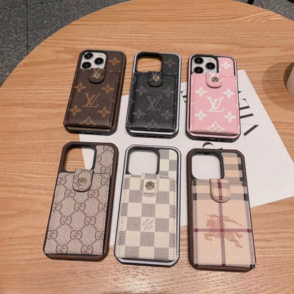 Louis Vuitton iPhone 14 case – luxury leather slim LV monogram designer phone cover
