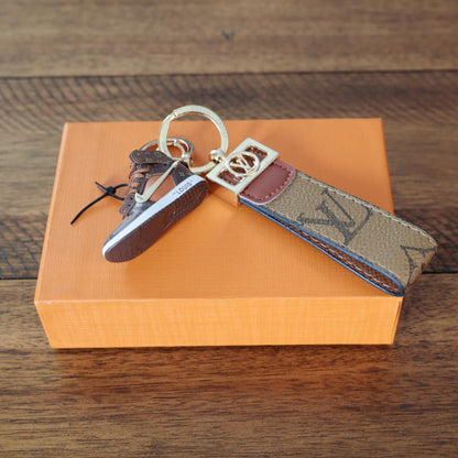Loui Vuitton Key Chain Dupe Brown Monogram Sneakers