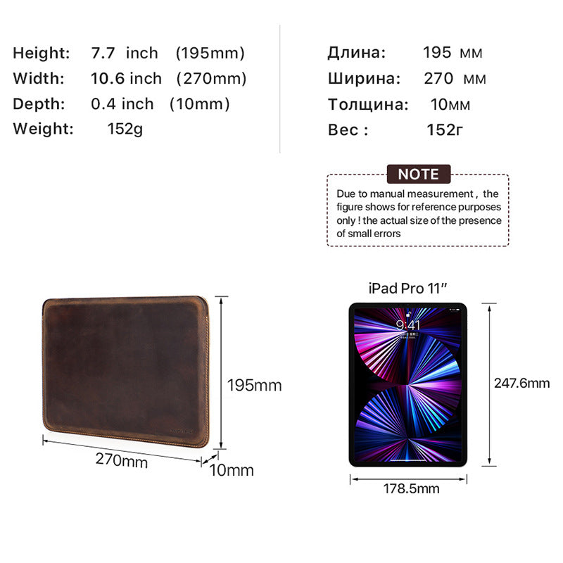 Suitable for new ipad pro11/10.5 protective case crazy horse leather horizontal apple notebook liner in stock