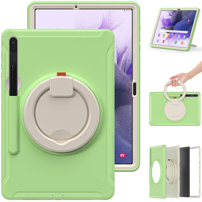 Suitable for Samsung Tab S7 S8 silicone drop-resistant tablet case PC bracelet rotating bracket S7Plus protective case