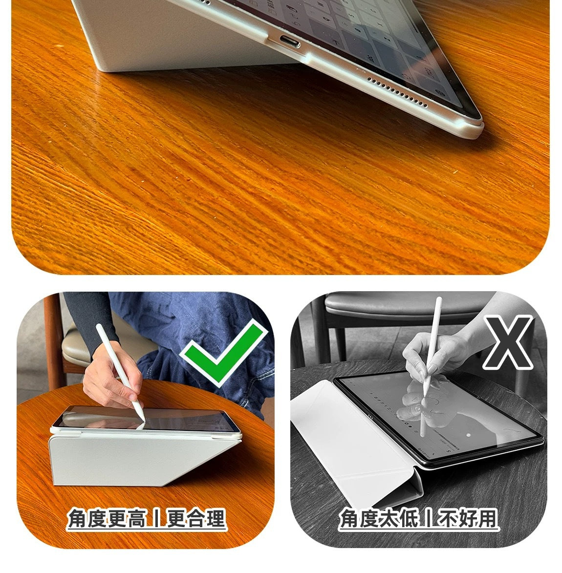 2026 Suitable for Ipad11 Generation Magnetic Double-Sided Clip Protective Case Y-Fold Air8 Anti-Fall and Anti-Bending Mini7 Tablet Case