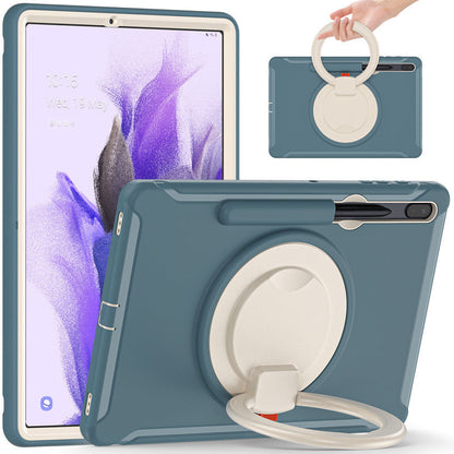 Suitable for Samsung Tab S7 S8 silicone drop-resistant tablet case PC bracelet rotating bracket S7Plus protective case