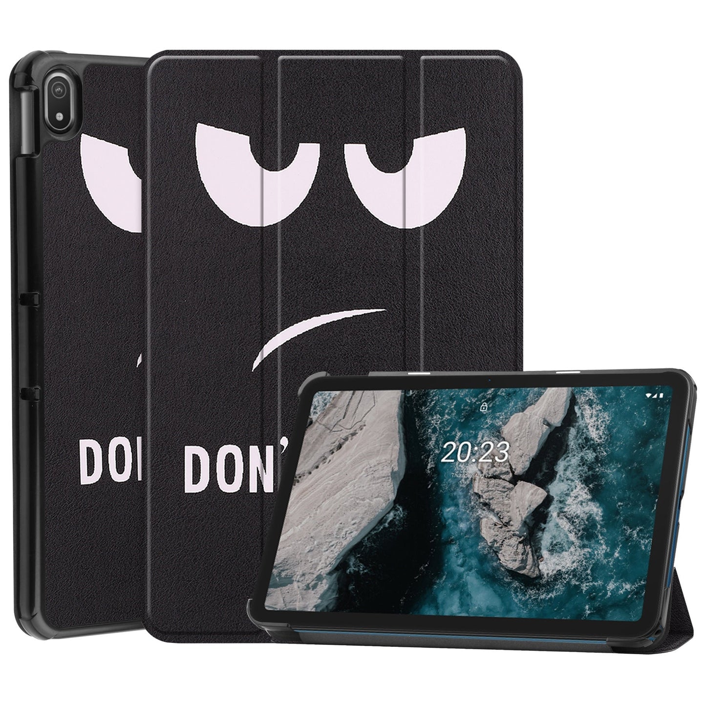 in stock Suitable for 2021 New Nokia T20 10.4 inch Tablet PC Protective Leather Case Three-fold Ultra-thin Case