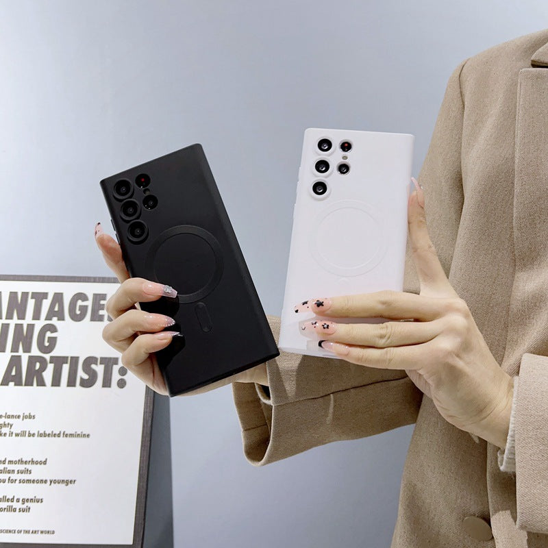 Suitable for Samsung S26 Ultra Liquid Phone Case Magsafes Magnetic Suction A25 Frosted Lens Film A17 Soft Case 56