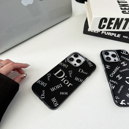 Luxury Dior & Chanel Black iPhone Case