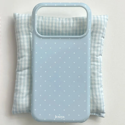 Cute polka dot contrasting phone case suitable for iPhone 17 16 15 14 13 12 11 Pro/Max/Plus anti drop and shockproof back cover
