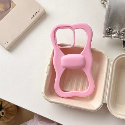 Cute Pink Bowknot Phone Case For iPhone 16 15 14 13 Pro Max 15 plus Shockproof Lovely Anti Drop Silicone Soft Cover Case Funda