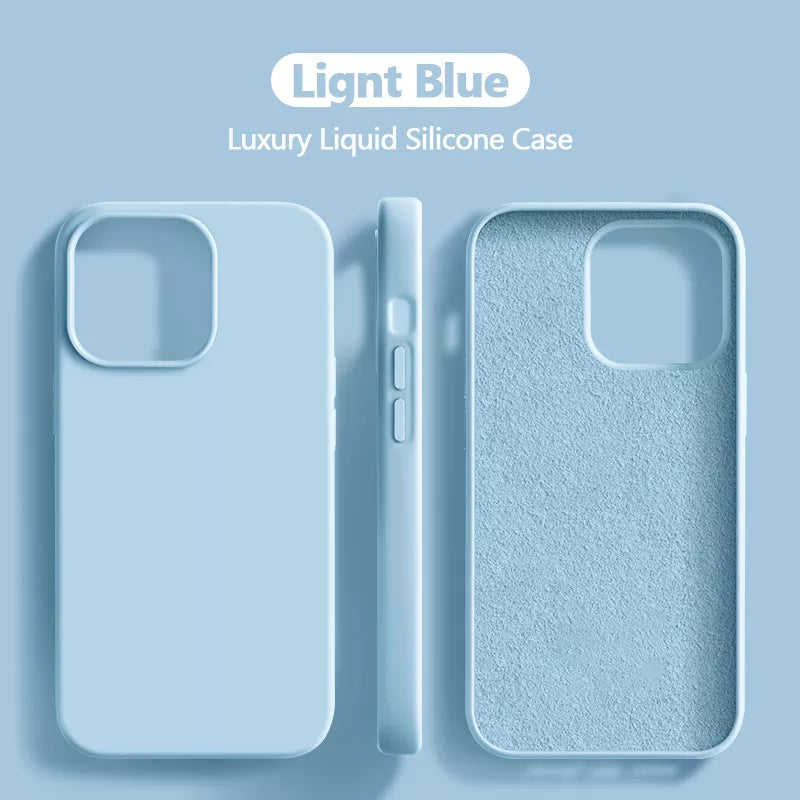 Liquid Silicone Case Shockproof For iPhone 15 14 13