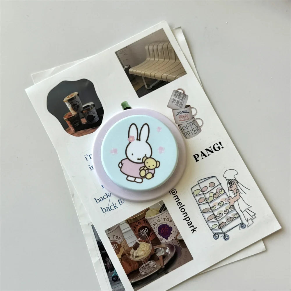 Korean Ins Cute Cartoon Rabbit with Magsafe Card Holde Magnetic Stand Phone Case For iPhone 17 16 Pro 15 17  Pro Max 14 13 Cover