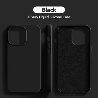 Liquid Silicone Case Shockproof For iPhone 15 14 13