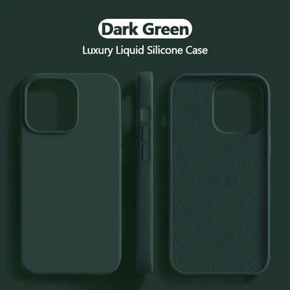 Liquid Silicone Case Shockproof For iPhone 15 14 13