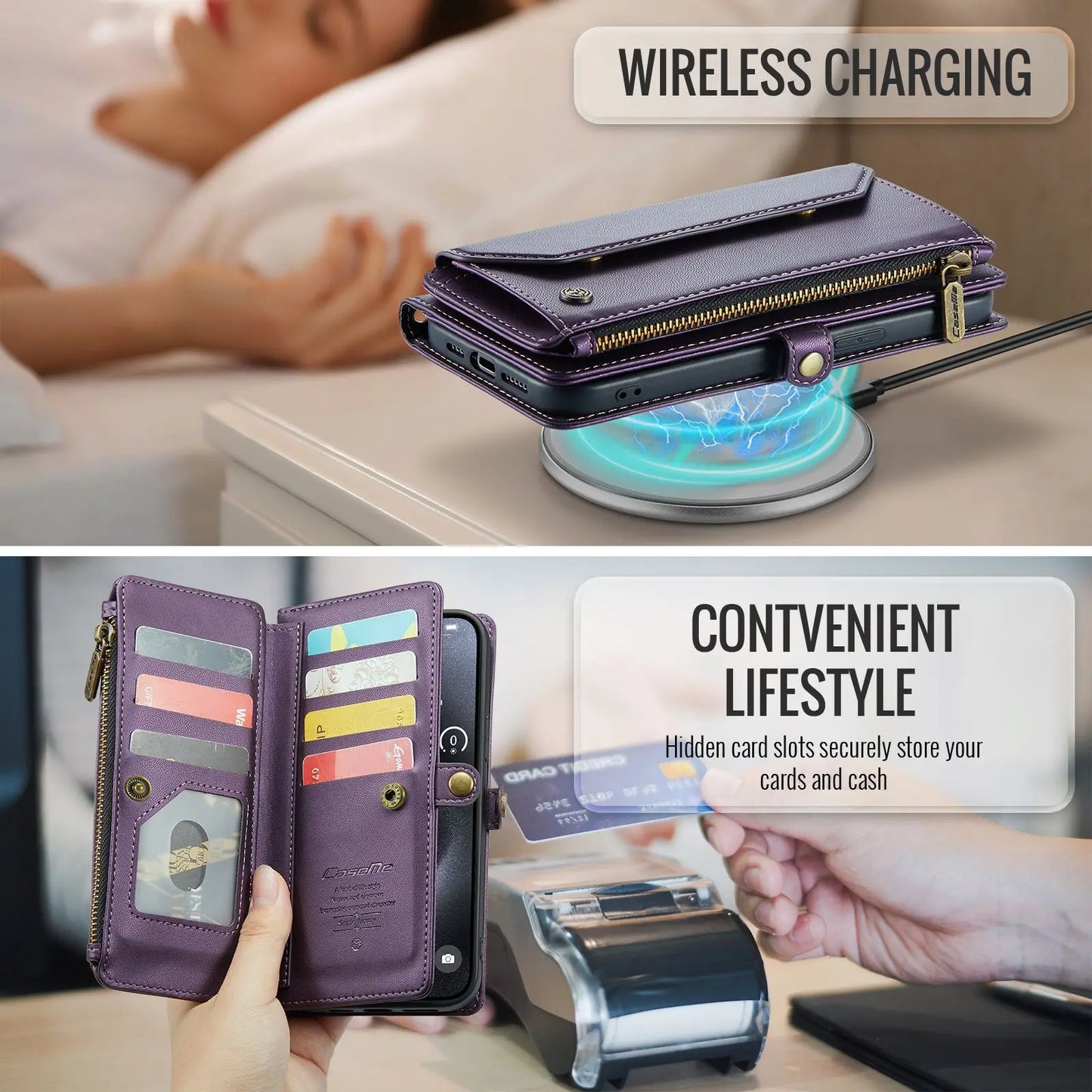 Mobile Phone Case Multifunctional Flip Zipper Wallet Mobile Phone Case Case Iphone  Phone Cases Mobile Phones Card Case