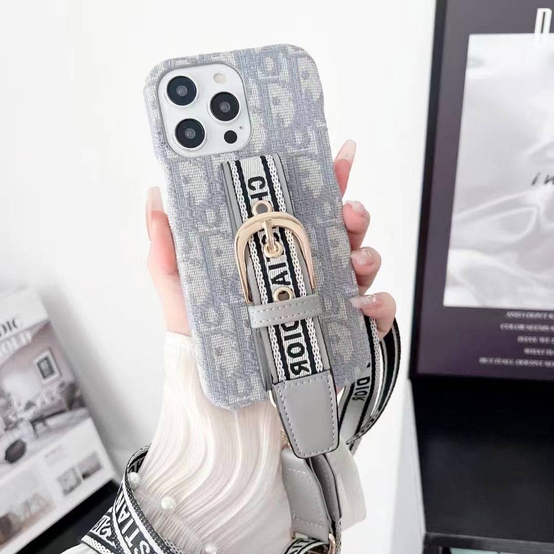 Lady Dior iPhone 16 Case With Lanyard For iPhone 16 & more..