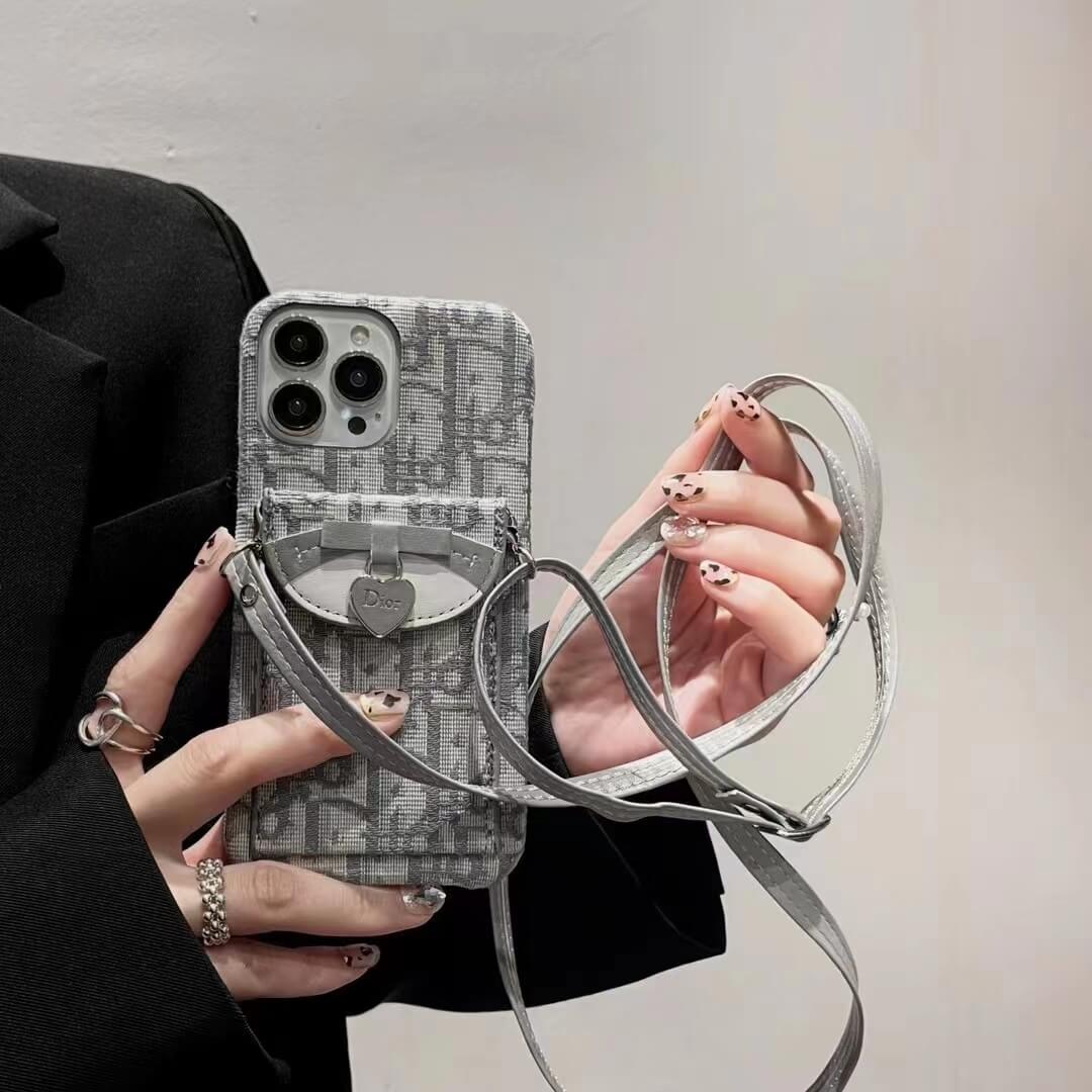 Dior Card Holder With Chain – Premium Designer Phone Case