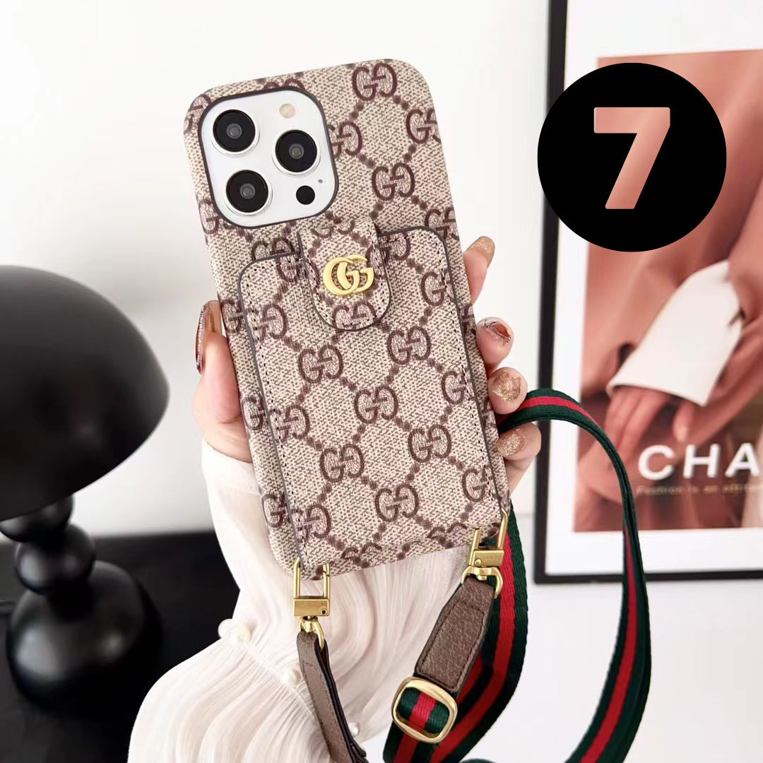 gg beige iphone case with strap