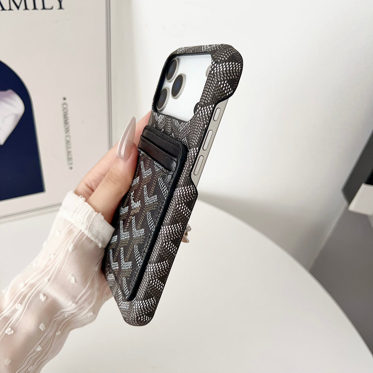 Goyard iPhone 13 – Slim Clear Phone Case